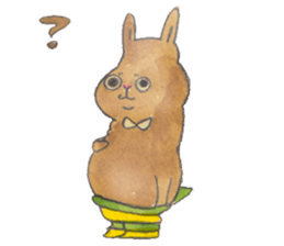 Rabbit us with . sticker #3981829