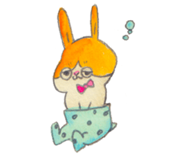 Rabbit us with . sticker #3981830