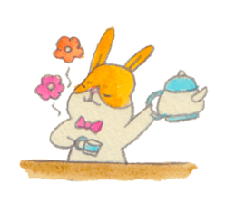 Rabbit us with . sticker #3981833