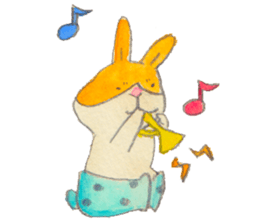 Rabbit us with . sticker #3981839