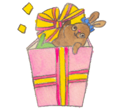 Rabbit us with . sticker #3981843