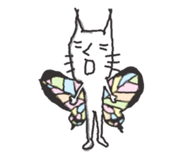 butterfly cat sticker sticker #3984167