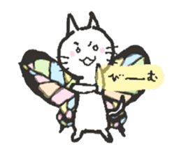 butterfly cat sticker sticker #3984173