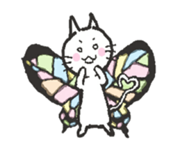butterfly cat sticker sticker #3984179