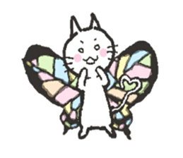 butterfly cat sticker sticker #3984179