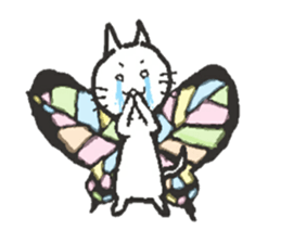 butterfly cat sticker sticker #3984180