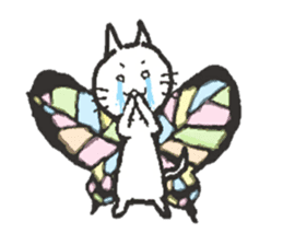 butterfly cat sticker sticker #3984180