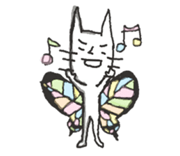 butterfly cat sticker sticker #3984183