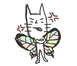 butterfly cat sticker sticker #3984184