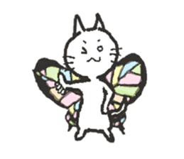butterfly cat sticker sticker #3984195