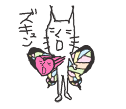 butterfly cat sticker sticker #3984199