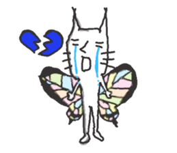 butterfly cat sticker sticker #3984200