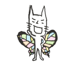 butterfly cat sticker sticker #3984201