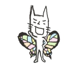 butterfly cat sticker sticker #3984201
