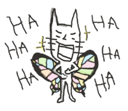 butterfly cat sticker sticker #3984202