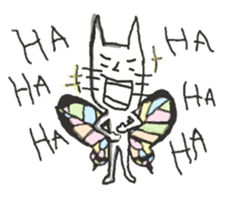 butterfly cat sticker sticker #3984202