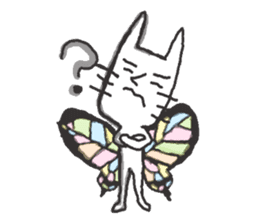 butterfly cat sticker sticker #3984203