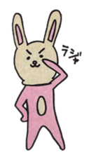 Animal head costume rabbit sticker #3984661