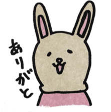 Animal head costume rabbit sticker #3984662