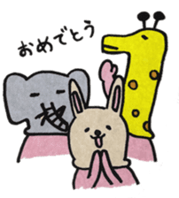 Animal head costume rabbit sticker #3984674