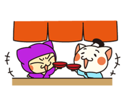 cat samurai&cat ninjya sticker #3984785