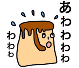 Onomatopoeia of jelly and pudding sticker #3984904