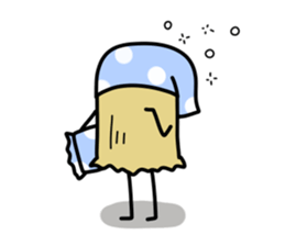 Adductor muscle of scallops sticker #3985470