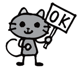 A shirokuro cat sticker #3986321
