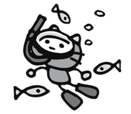 A shirokuro cat sticker #3986328