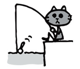 A shirokuro cat sticker #3986340