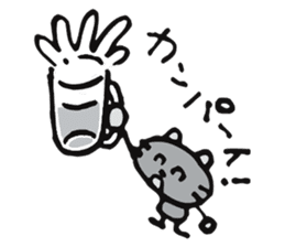 A shirokuro cat sticker #3986345