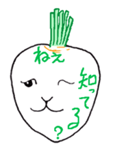 Vegetables face of Bejimon. sticker #3986680