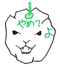 Vegetables face of Bejimon. sticker #3986684