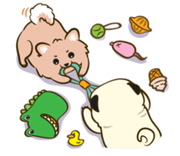 Ball in puppy love sticker #3987251