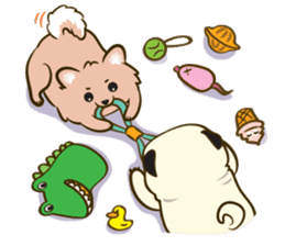 Ball in puppy love sticker #3987251