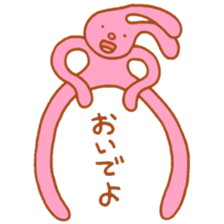Stretch rabbit sticker #3987437