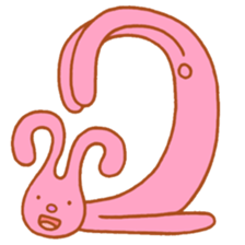 Stretch rabbit sticker #3987441