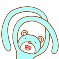 Stretch rabbit sticker #3987454