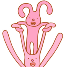Stretch rabbit sticker #3987464