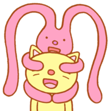 Stretch rabbit sticker #3987468