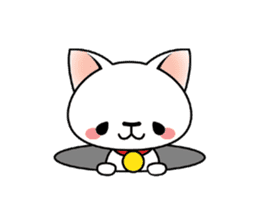 Tama the White Cat sticker #3988271
