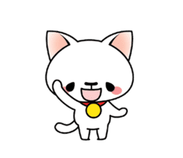 Tama the White Cat sticker #3988272