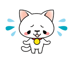 Tama the White Cat sticker #3988283