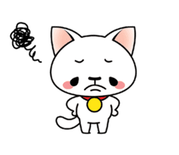 Tama the White Cat sticker #3988284