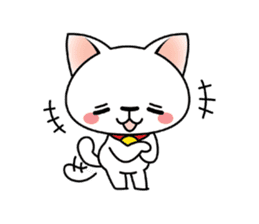 Tama the White Cat sticker #3988286