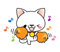 Tama the White Cat sticker #3988291