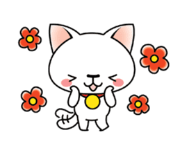 Tama the White Cat sticker #3988292