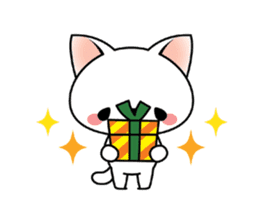 Tama the White Cat sticker #3988293