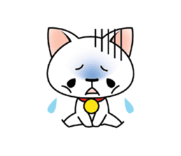 Tama the White Cat sticker #3988297