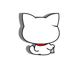 Tama the White Cat sticker #3988298